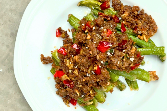 Chinese Stir-Fry Green Beans with Mushroom Shred-It