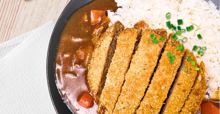 Japanese Katsu Curry with Mushroom Patties