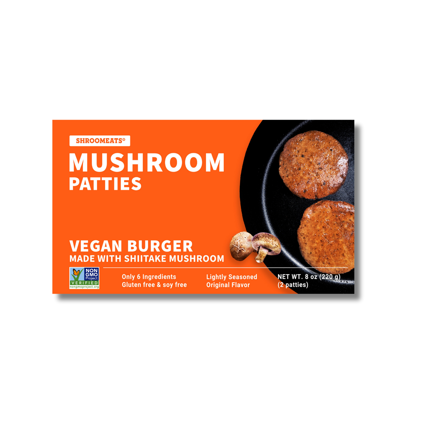 Shroomeats® Mushroom Patties : Vegan Mushroom Burger Allergen-Friendly Superfood