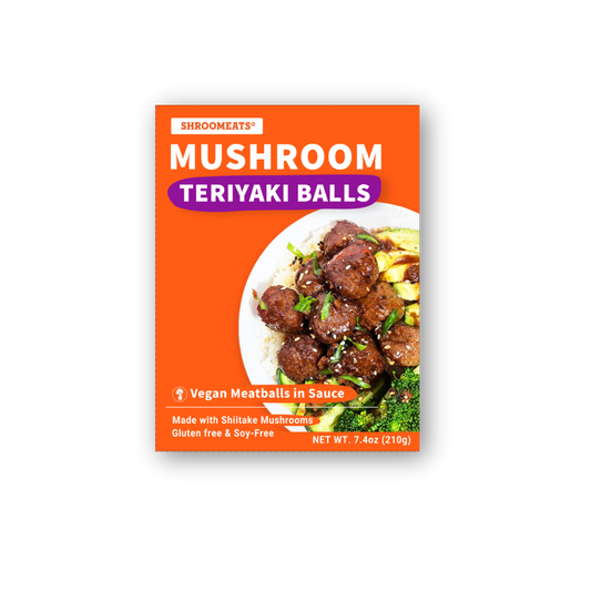 Shroomeats® Mushroom Teriyaki Balls with Sauce : Vegan Meatball Superfoods Allergen-Friendly Healthy Meat Alternative