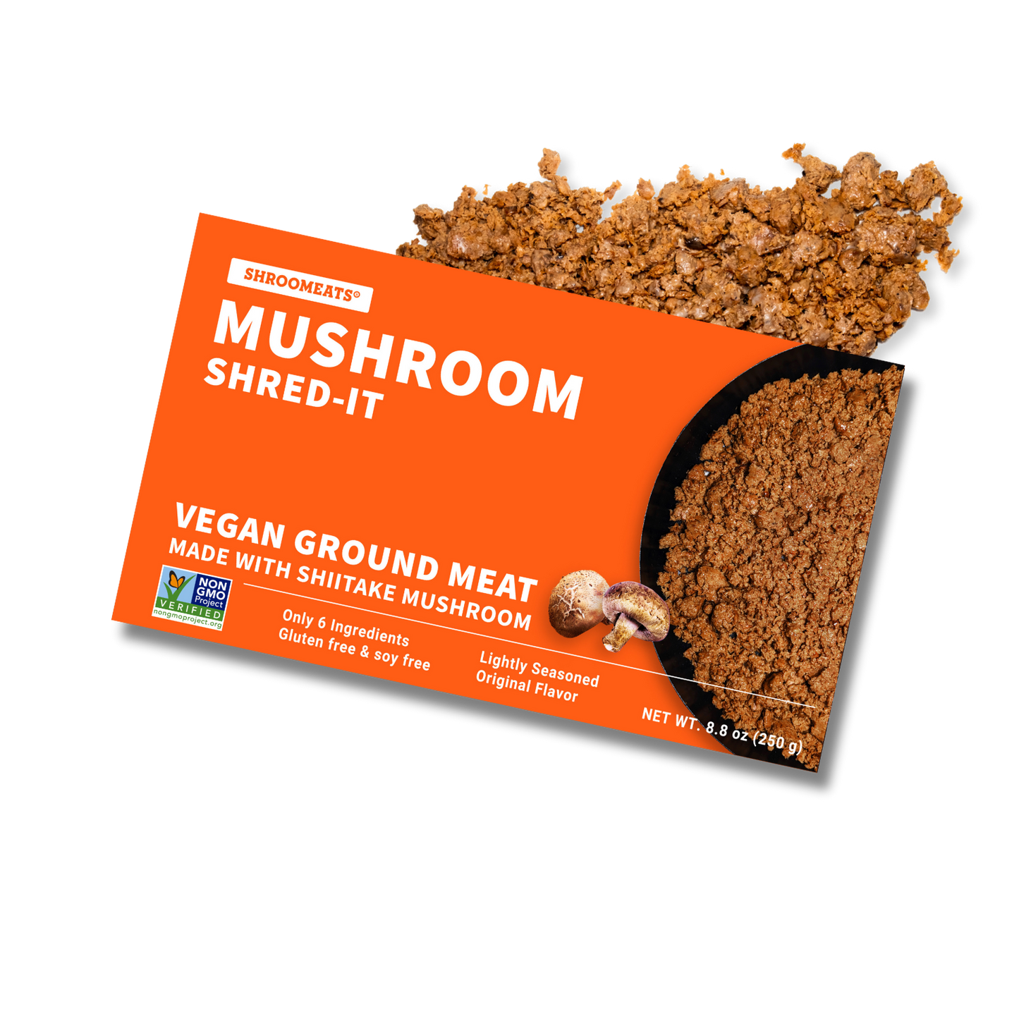 Family Size 6-Pack Shroomeats® Shred-it :  Vegan Mushroom Ground Meat Allergen Free Healthy Meat Alternative Great Texture