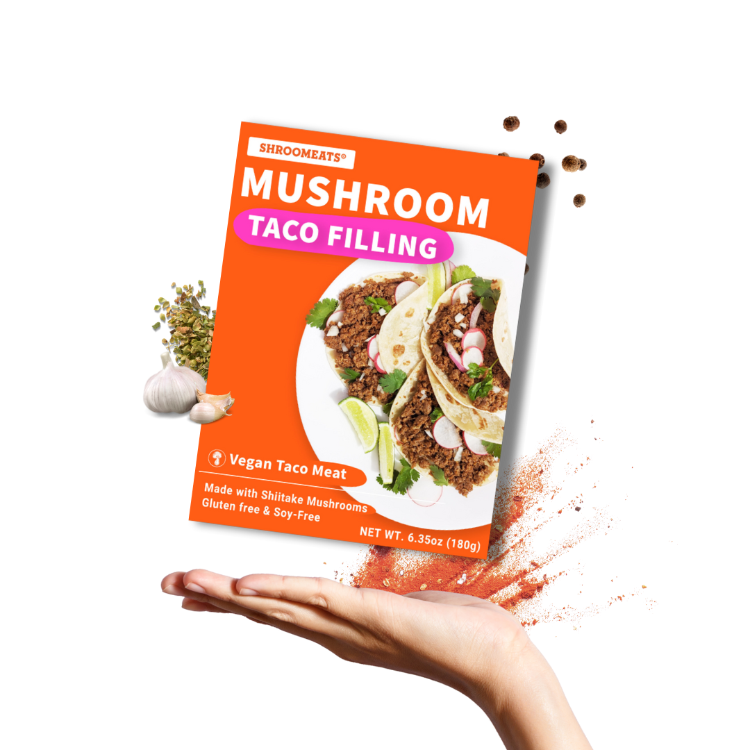 Shroomeats® Mushroom Taco Filling : Vegan Ground Meat Allergen-Friendly Superfoods