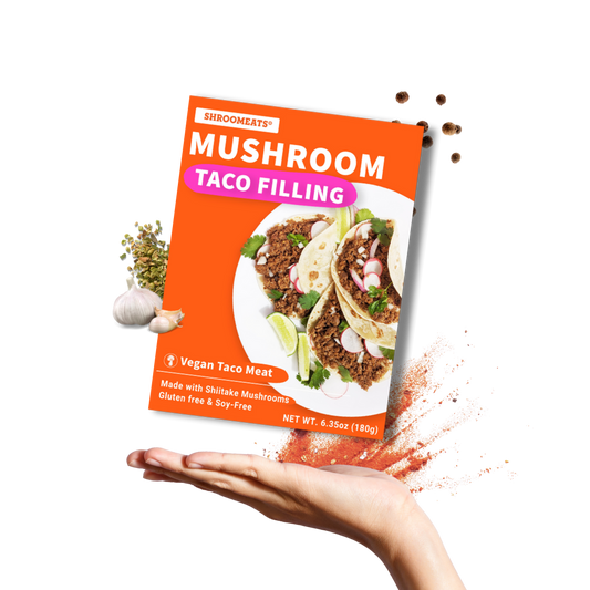 Shroomeats® Mushroom Taco Filling : Vegan Ground Meat Allergen-Friendly Superfoods