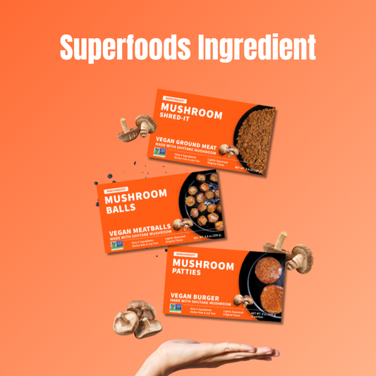 Shroomeats® Starter Kit : Vegan Mushroom Meat Variety Pack + 2 Free eCookbooks + FREE Shipping